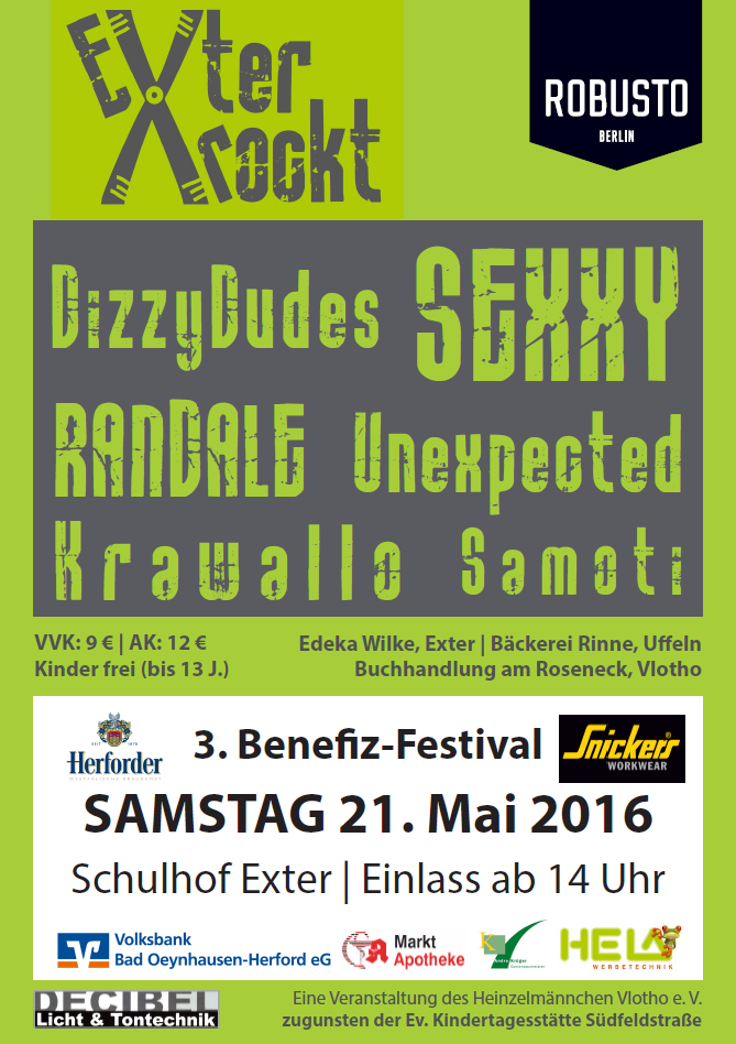 Plakat Exter Rockt 2016